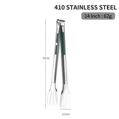 Stainless Steel Kitchen Tongs – Non-Slip Heat Resistant Cooking & Serving Tongs