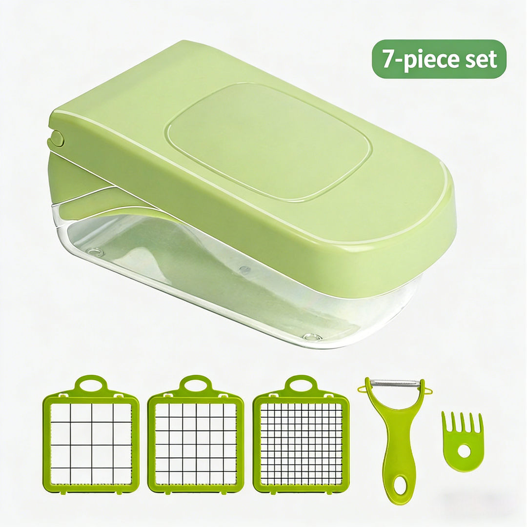12-in-1 Vegetable Chopper & Slicer – Multi-Blade Kitchen Cutting Set