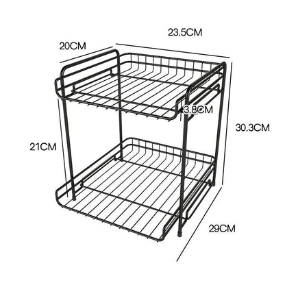 Multi-Layer Kitchen Storage Rack – Space-Saving Organizer for Cabinets & Countertops