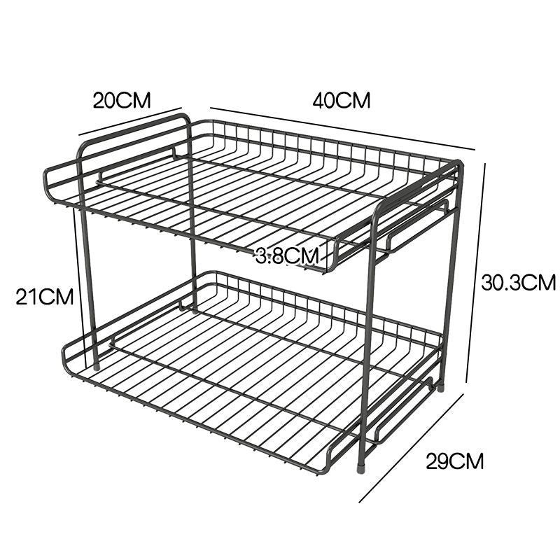 Multi-Layer Kitchen Storage Rack – Space-Saving Organizer for Cabinets & Countertops
