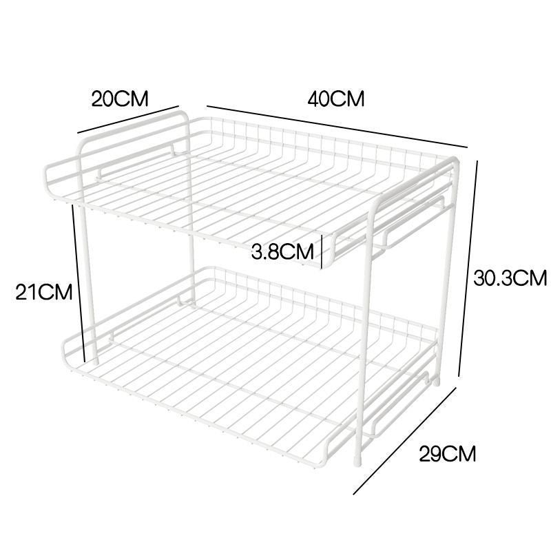 Multi-Layer Kitchen Storage Rack – Space-Saving Organizer for Cabinets & Countertops