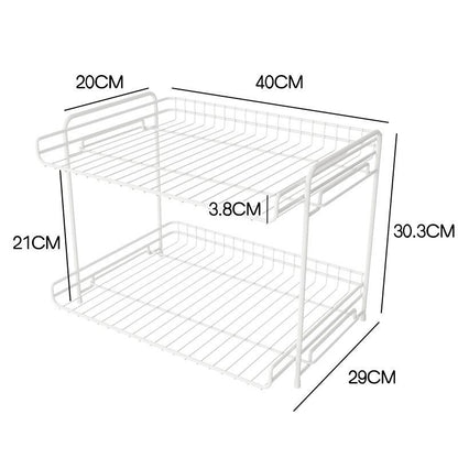 Multi-Layer Kitchen Storage Rack – Space-Saving Organizer for Cabinets & Countertops