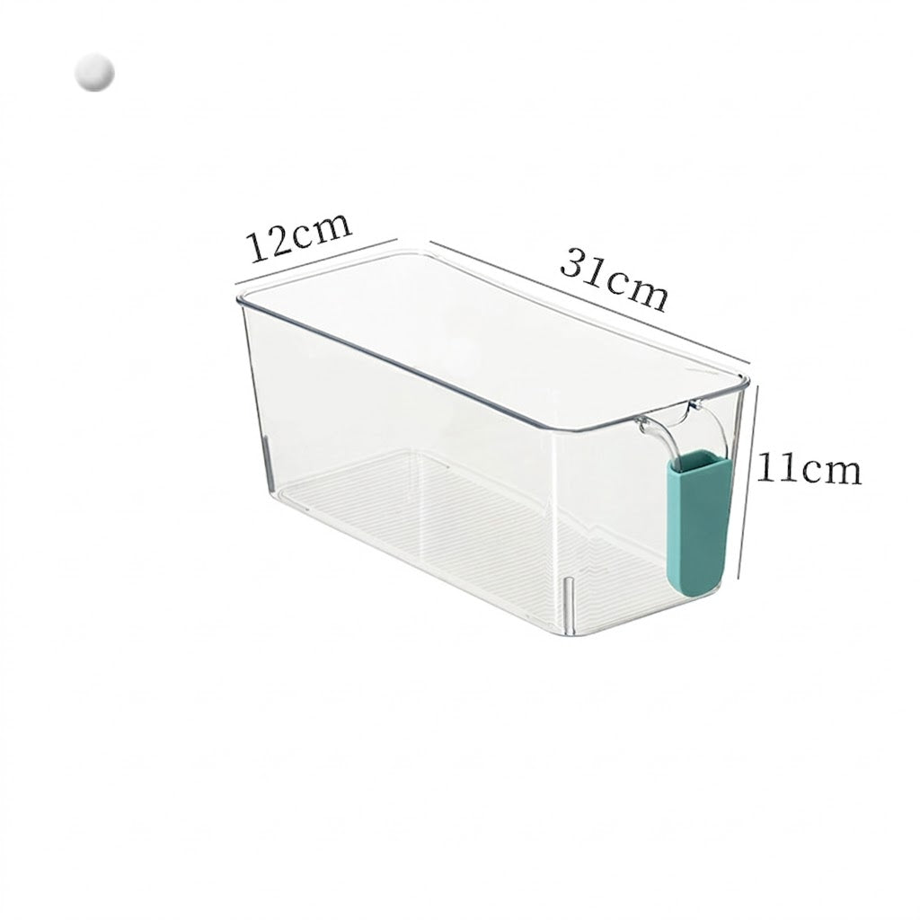 Clear Fridge Organizer Bins – Stackable Food Storage Containers with Easy-Grip Handles