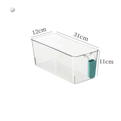 Clear Fridge Organizer Bins – Stackable Food Storage Containers with Easy-Grip Handles