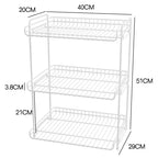 Multi-Layer Kitchen Storage Rack – Space-Saving Organizer for Cabinets & Countertops