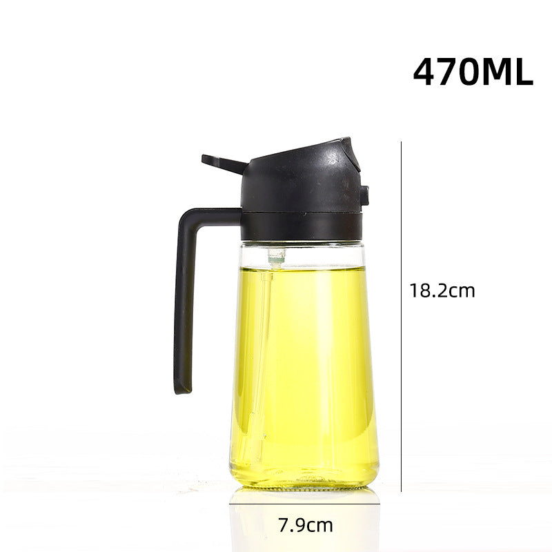 2-in-1 Oil Sprayer & Dispenser – Precision Spray & Pour Glass Oil Bottle