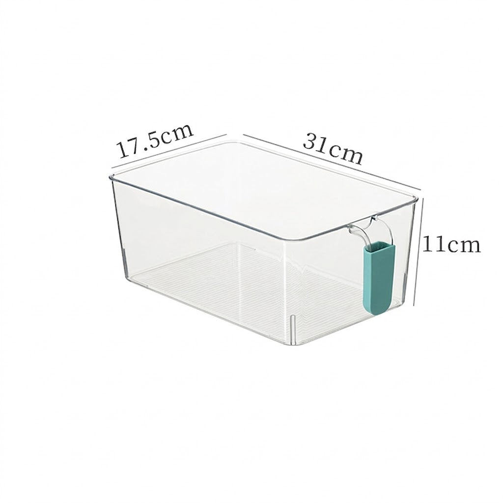 Clear Fridge Organizer Bins – Stackable Food Storage Containers with Easy-Grip Handles
