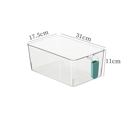 Clear Fridge Organizer Bins – Stackable Food Storage Containers with Easy-Grip Handles
