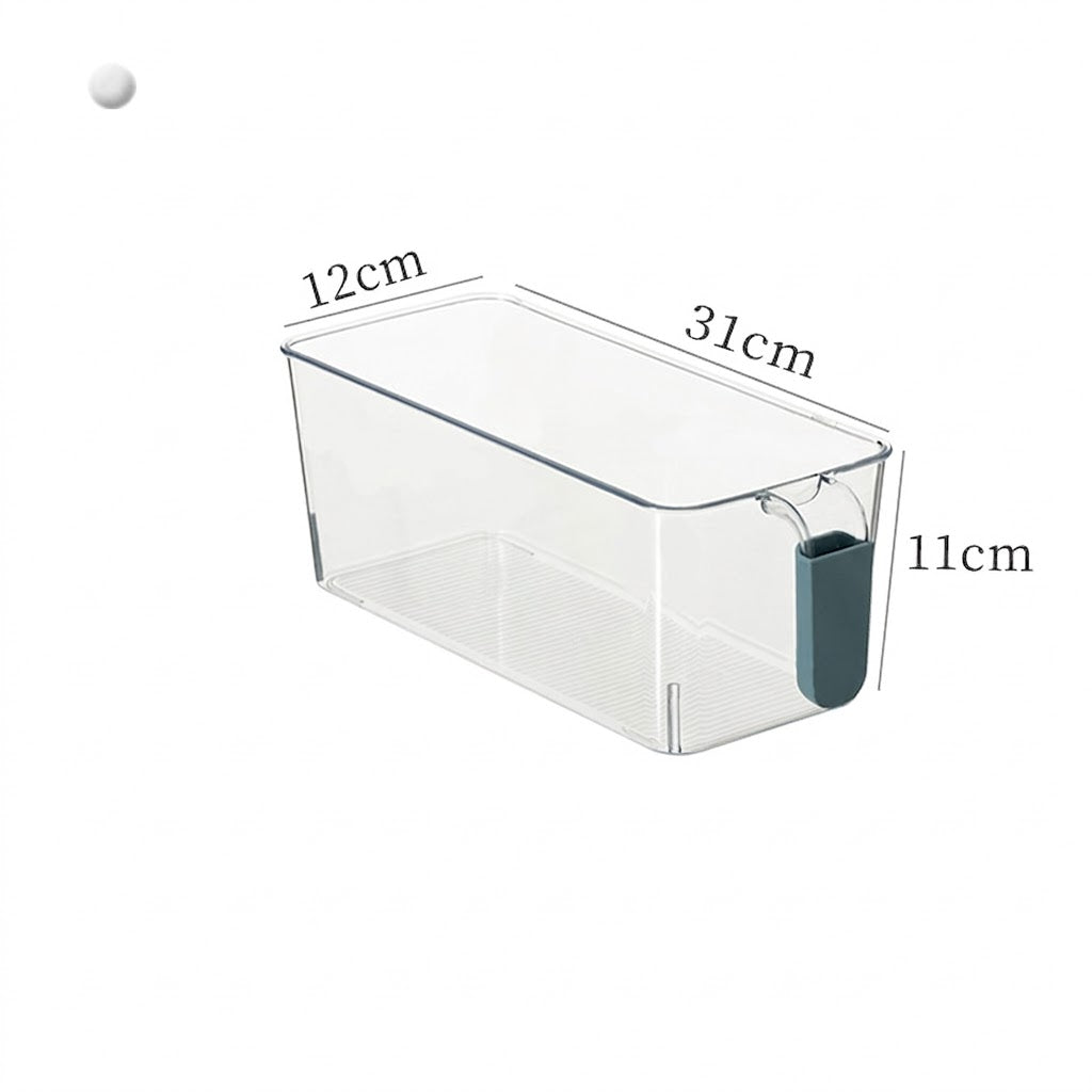 Clear Fridge Organizer Bins – Stackable Food Storage Containers with Easy-Grip Handles