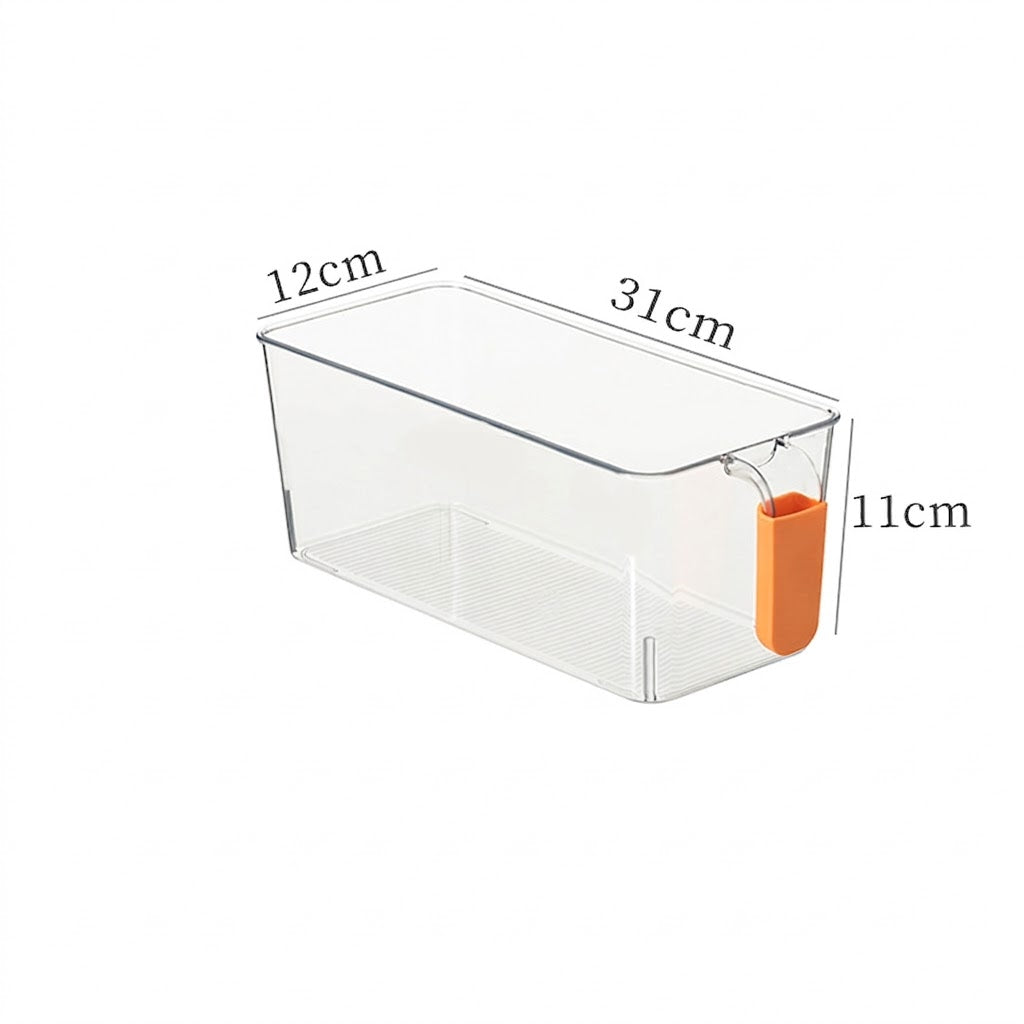 Clear Fridge Organizer Bins – Stackable Food Storage Containers with Easy-Grip Handles