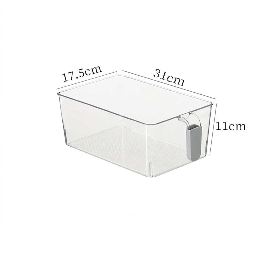 Clear Fridge Organizer Bins – Stackable Food Storage Containers with Easy-Grip Handles