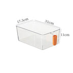 Clear Fridge Organizer Bins – Stackable Food Storage Containers with Easy-Grip Handles