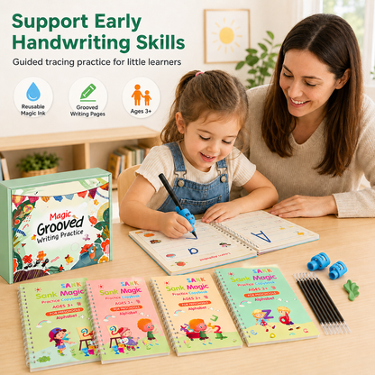 MagicBook | Kids Practice Copybook Set (4Pcs/Set)