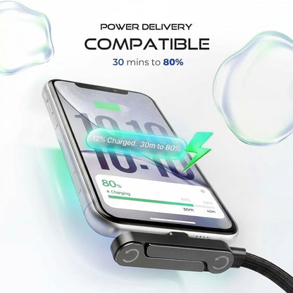 USB-C Fast-Charging Cable with Invisible Stand