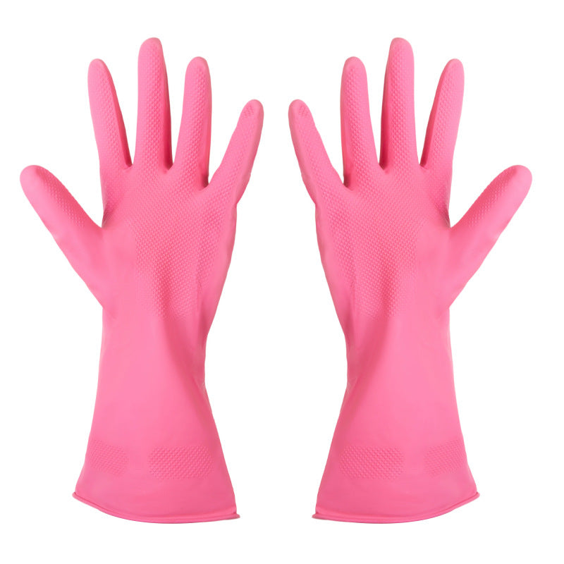 Heavy-Duty Latex Cleaning Gloves – Non-Slip Waterproof Dishwashing Gloves