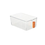 Clear Fridge Organizer Bins – Stackable Food Storage Containers with Easy-Grip Handles