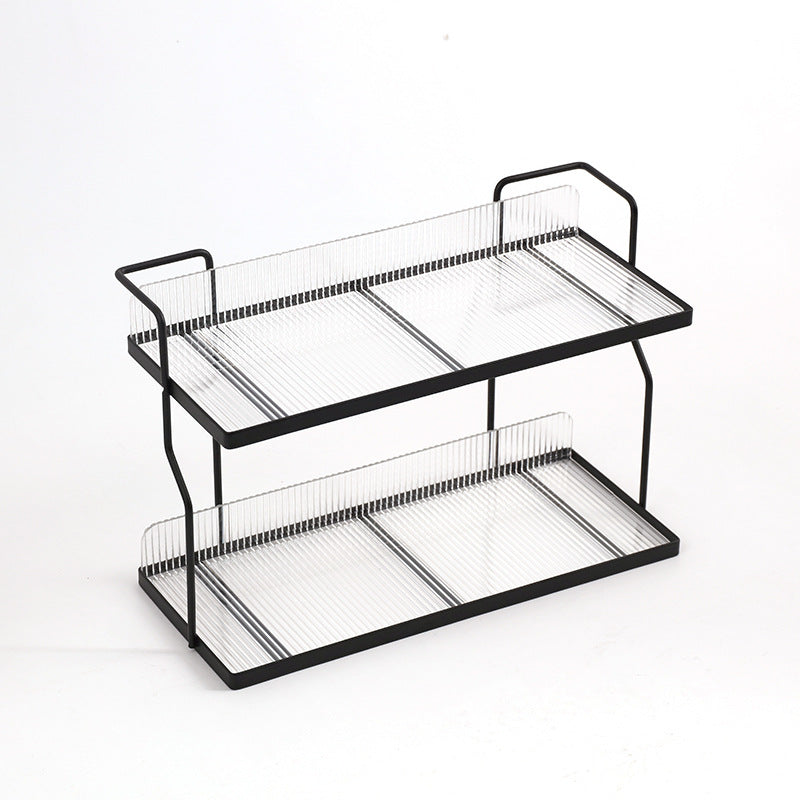 Wall-Mounted Kitchen Organizer Rack – No-Drill Storage Shelf for Countertop & Bathroom