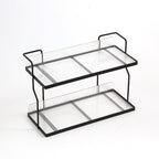 Wall-Mounted Kitchen Organizer Rack – No-Drill Storage Shelf for Countertop & Bathroom