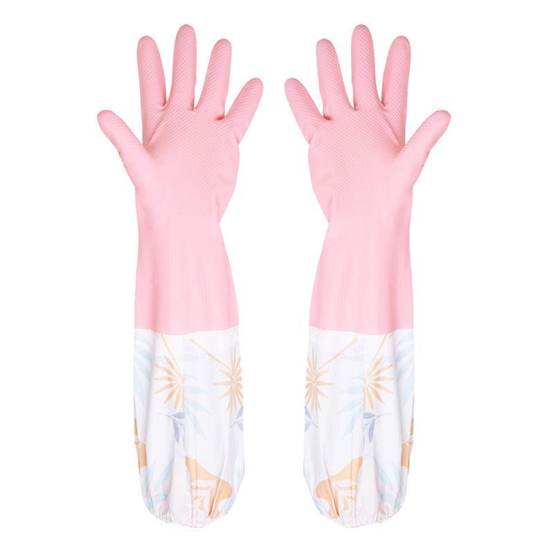 Heavy-Duty Latex Cleaning Gloves – Non-Slip Waterproof Dishwashing Gloves
