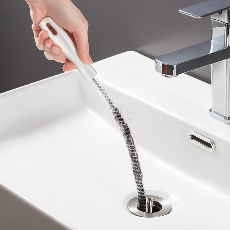 Flexible Drain Cleaning Brush – 45cm Hair Clog Remover for Sink & Shower