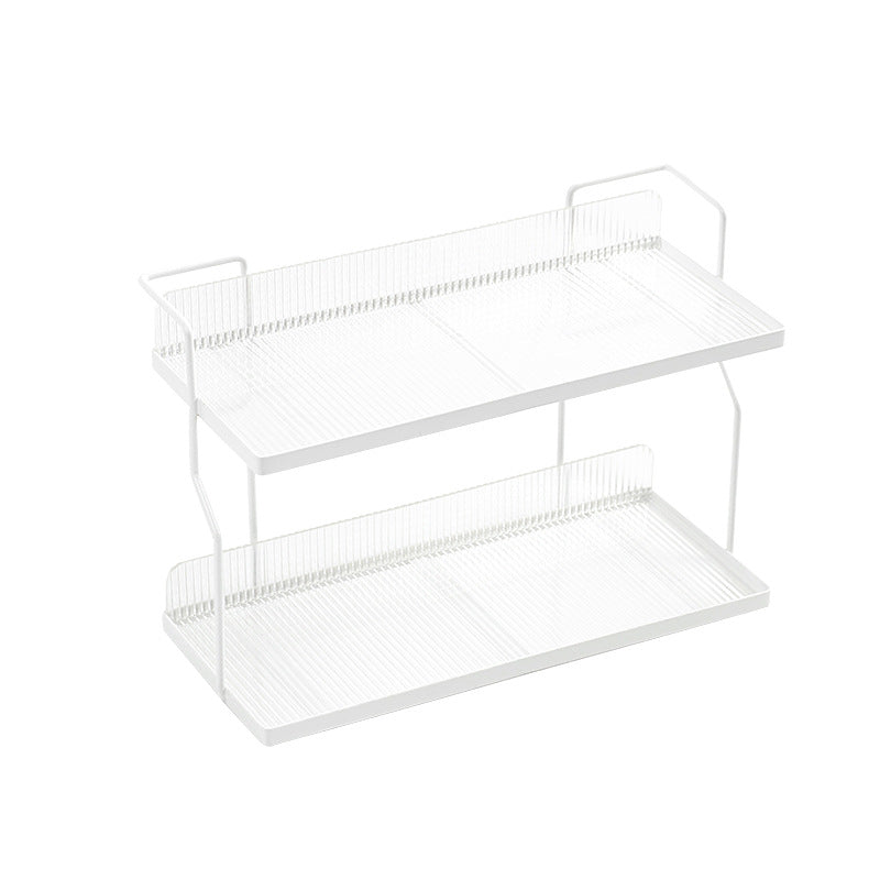 Wall-Mounted Kitchen Organizer Rack – No-Drill Storage Shelf for Countertop & Bathroom