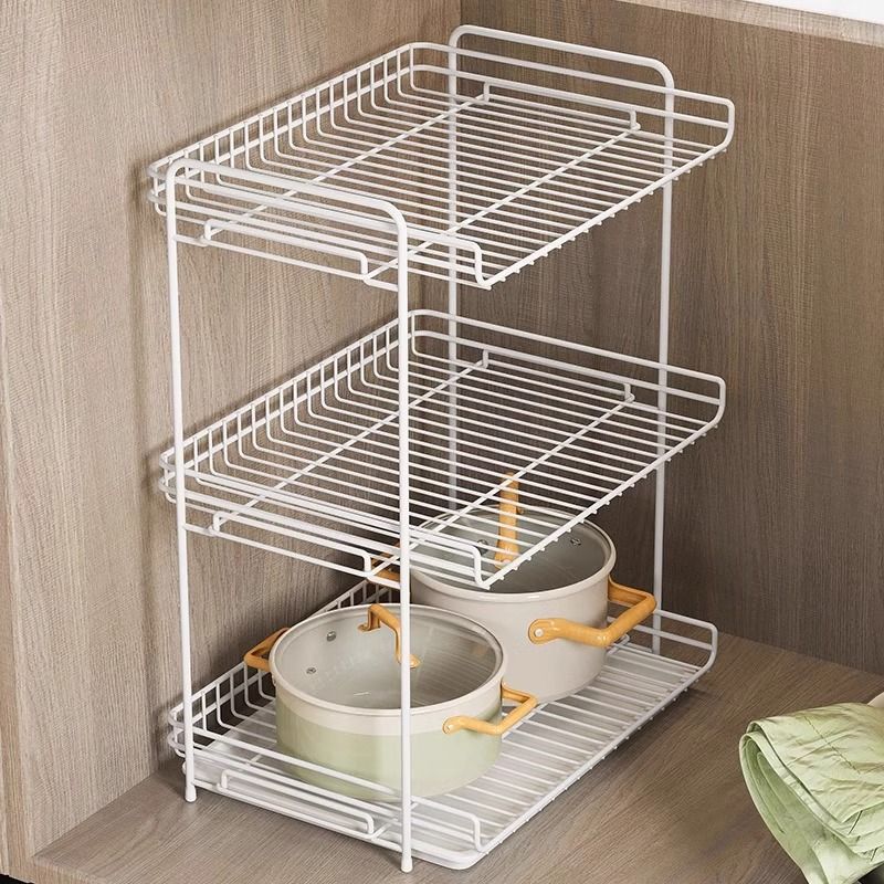 Multi-Layer Kitchen Storage Rack – Space-Saving Organizer for Cabinets & Countertops