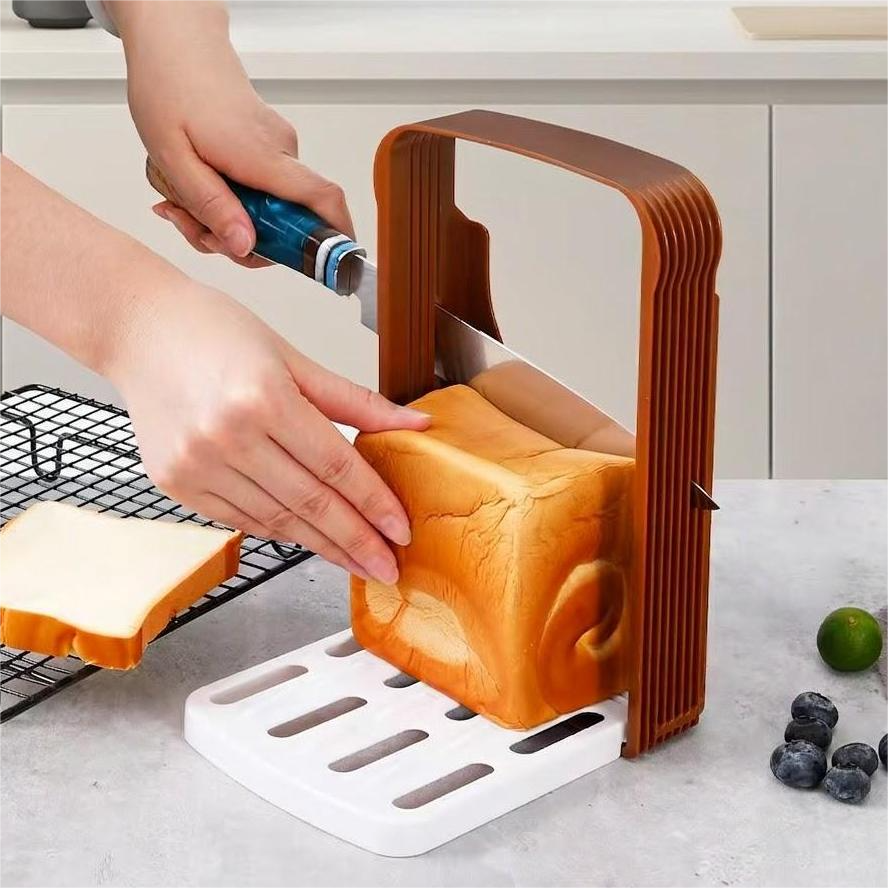 Bread Slicer Cutter – Adjustable Thickness & Foldable Design