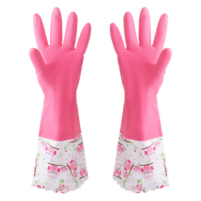Heavy-Duty Latex Cleaning Gloves – Non-Slip Waterproof Dishwashing Gloves