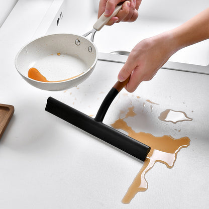 Silicone Squeegee Cleaner – Streak-Free Water Wiper with Wooden Handle