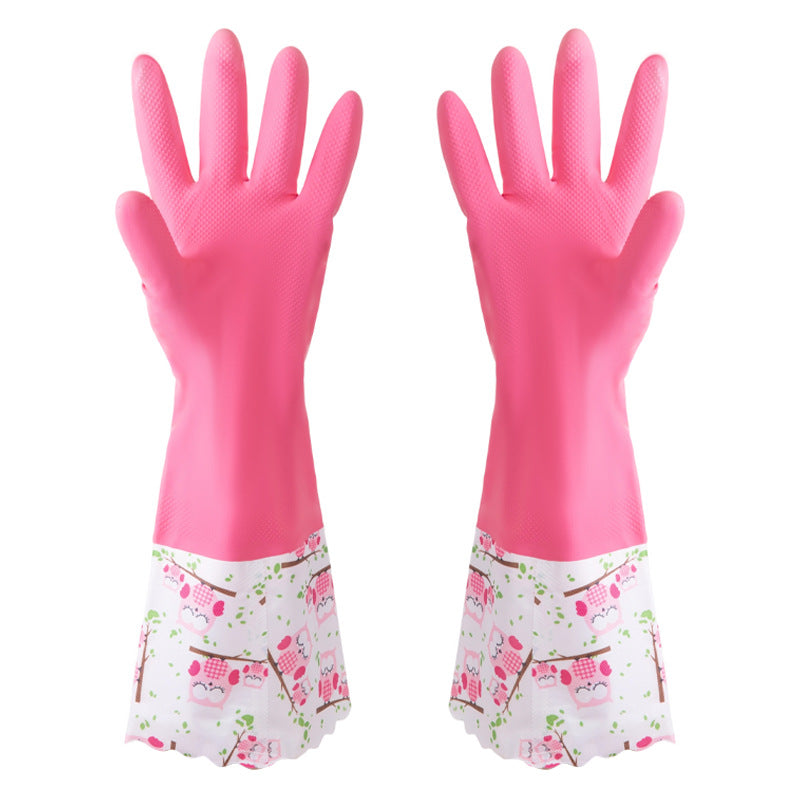 Heavy-Duty Latex Cleaning Gloves – Non-Slip Waterproof Dishwashing Gloves