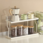 Wall-Mounted Kitchen Organizer Rack – No-Drill Storage Shelf for Countertop & Bathroom