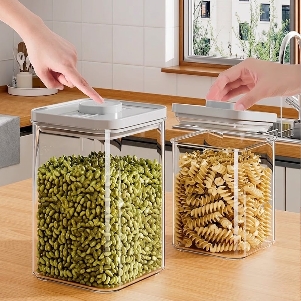 Airtight Food Storage Containers – Stackable Kitchen Pantry Organizer (Multi Sizes)