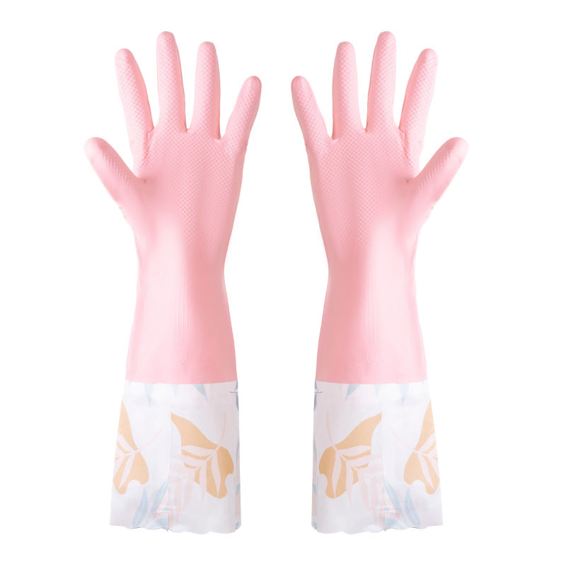 Heavy-Duty Latex Cleaning Gloves – Non-Slip Waterproof Dishwashing Gloves