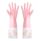 Heavy-Duty Latex Cleaning Gloves – Non-Slip Waterproof Dishwashing Gloves