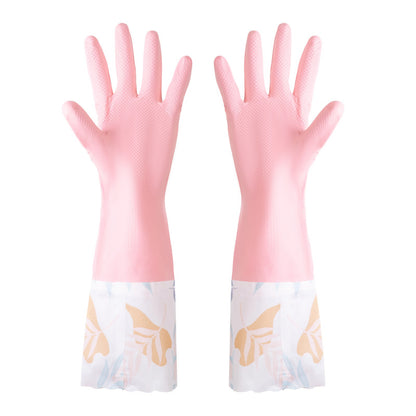 Heavy-Duty Latex Cleaning Gloves – Non-Slip Waterproof Dishwashing Gloves