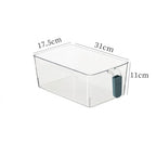 Clear Fridge Organizer Bins – Stackable Food Storage Containers with Easy-Grip Handles