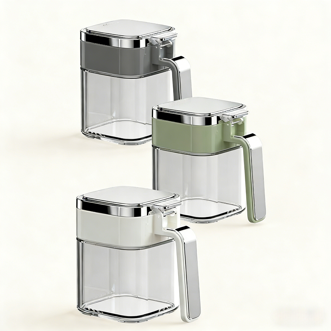 Smart Seasoning Jar – One-Press Lid & Airtight Storage