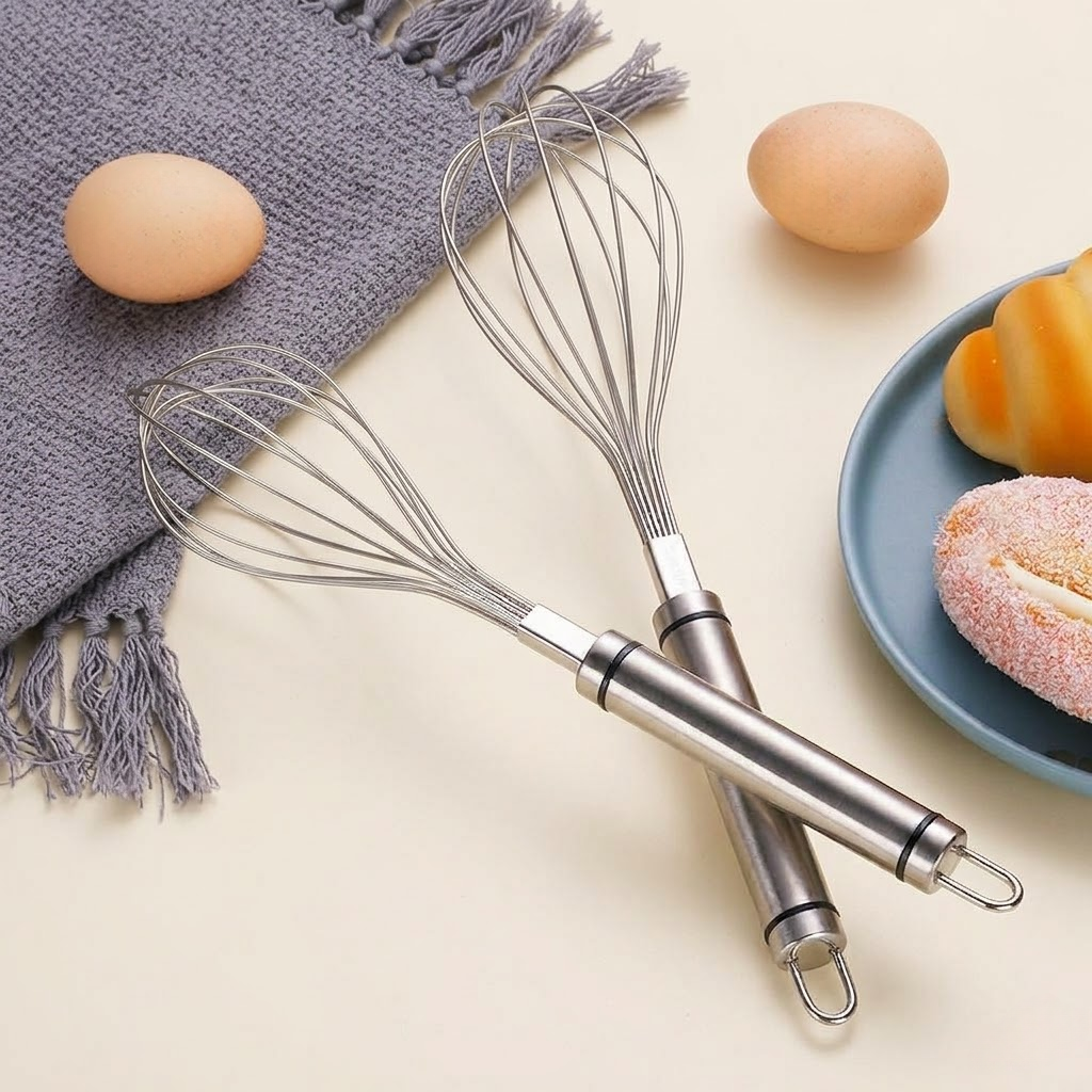 Stainless Steel Hand Whisk – Durable, Efficient & Easy Mixing Kitchen Tool
