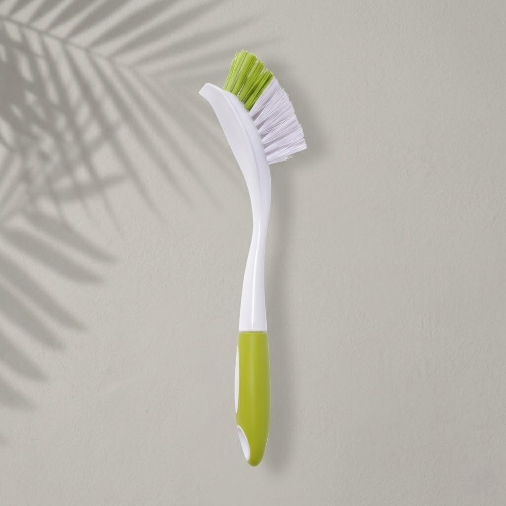 Multi-Functional Dish Cleaning Brush – Angled Head Kitchen Scrub Brush with Hanging Design