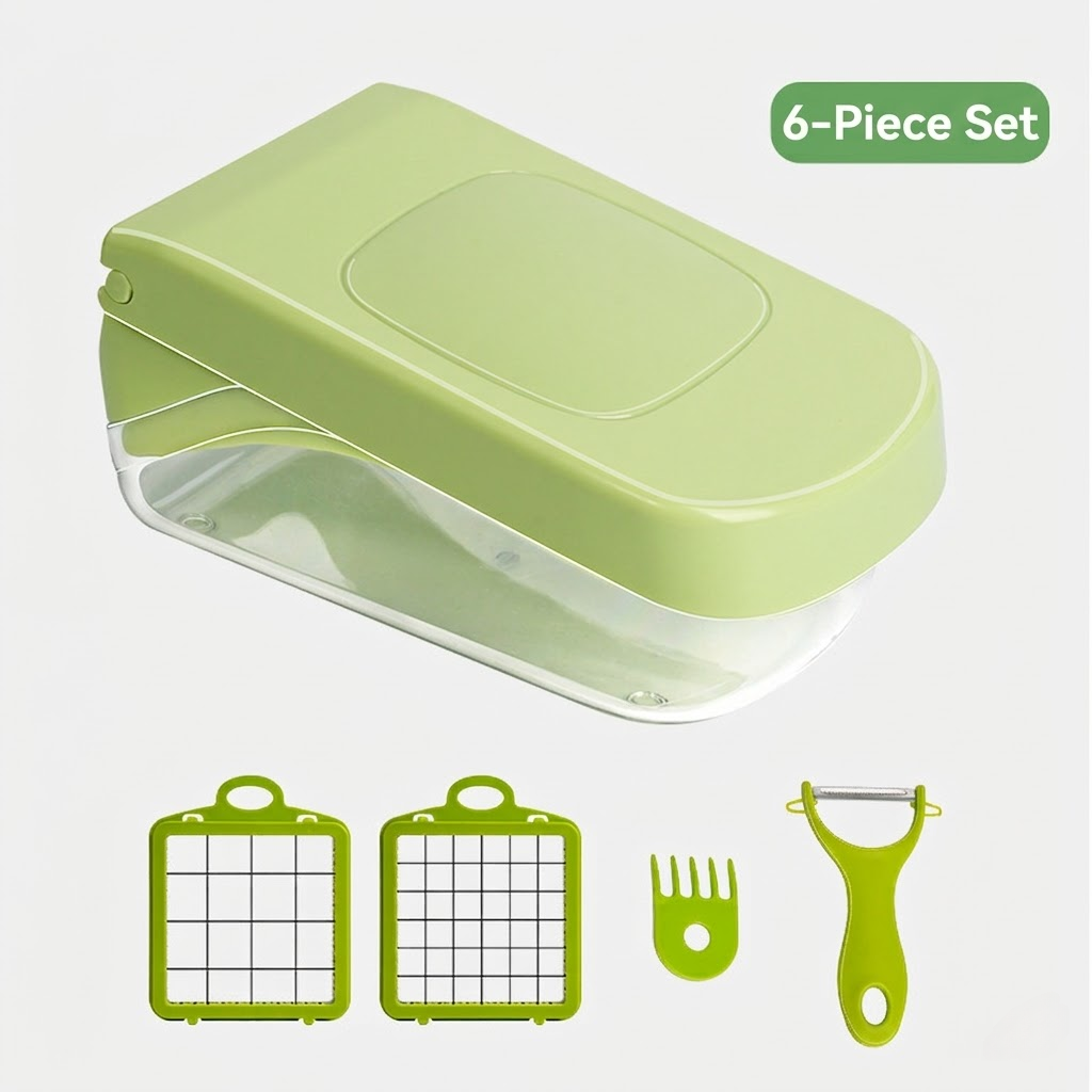 12-in-1 Vegetable Chopper & Slicer – Multi-Blade Kitchen Cutting Set