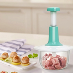 Manual Food Chopper – Multi-Layer Blade Vegetable & Meat Grinder